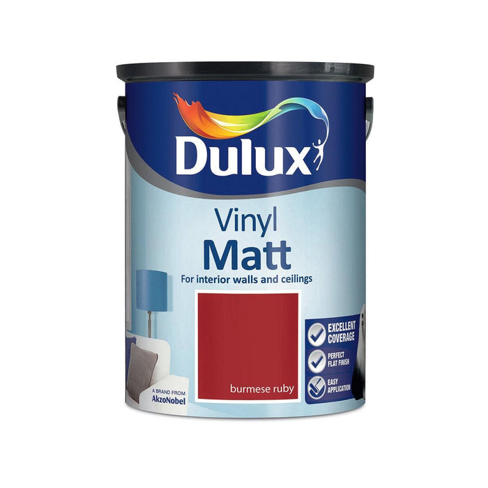 Dulux Vinyl Matt Burmese Ruby 5L - General Hardware Supplies Homevalue