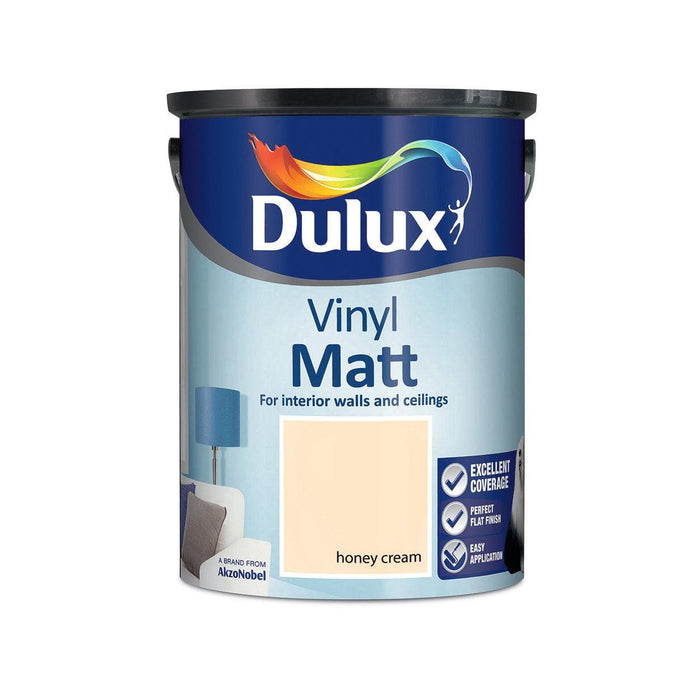 Dulux Vinyl Matt Honey Cream 5L - General Hardware Supplies Homevalue