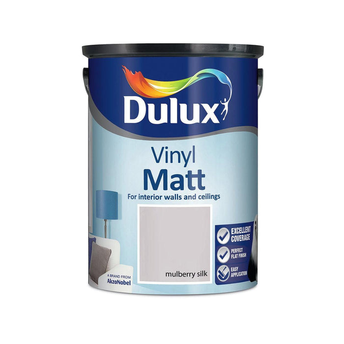 Dulux Vinyl Matt Mulberry Silk 5L - General Hardware Supplies Homevalue