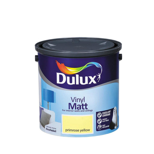 Dulux Vinyl Matt Primrose Yellow 2.5L - General Hardware Supplies Homevalue