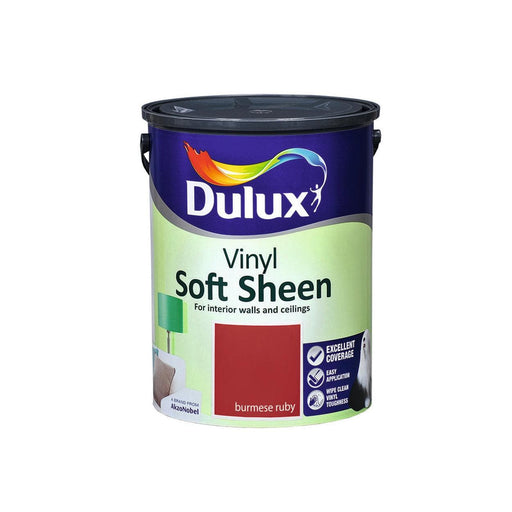 Dulux Vinyl Soft Sheen Burmese Ruby 5L - General Hardware Supplies Homevalue