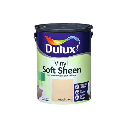 Dulux Vinyl Soft Sheen Natural Cream 5L - General Hardware Supplies Homevalue