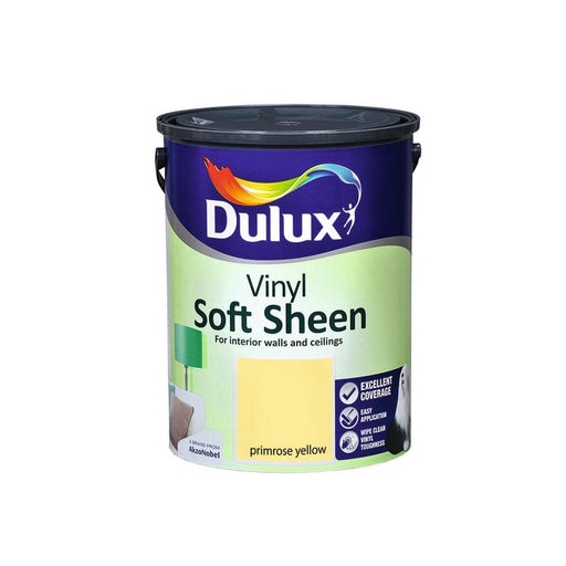 Dulux Vinyl Soft Sheen Primrose Yellow 5L - General Hardware Supplies Homevalue