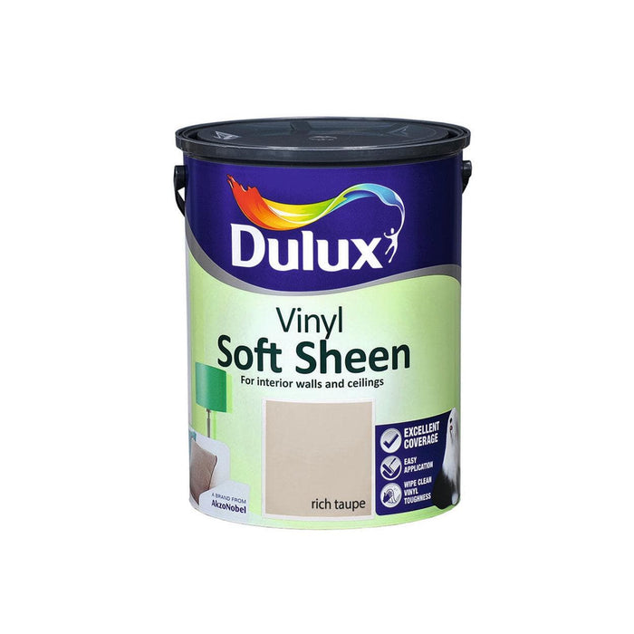 Dulux Vinyl Soft Sheen Rich Taupe 5L - General Hardware Supplies Homevalue