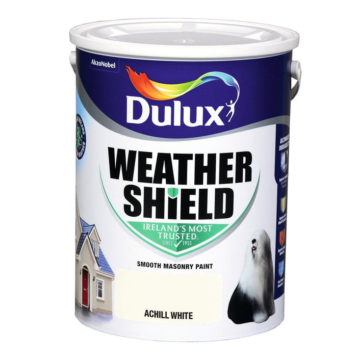 Dulux Weathershield Achill White 5L - General Hardware Supplies Homevalue