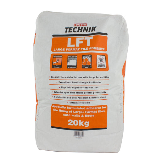 Evo-Stik Technik L.F.T Large Format Tile Adhesive 20kg - General Hardware Supplies Homevalue