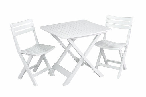 Foldable White Bistro Set - General Hardware Supplies Homevalue