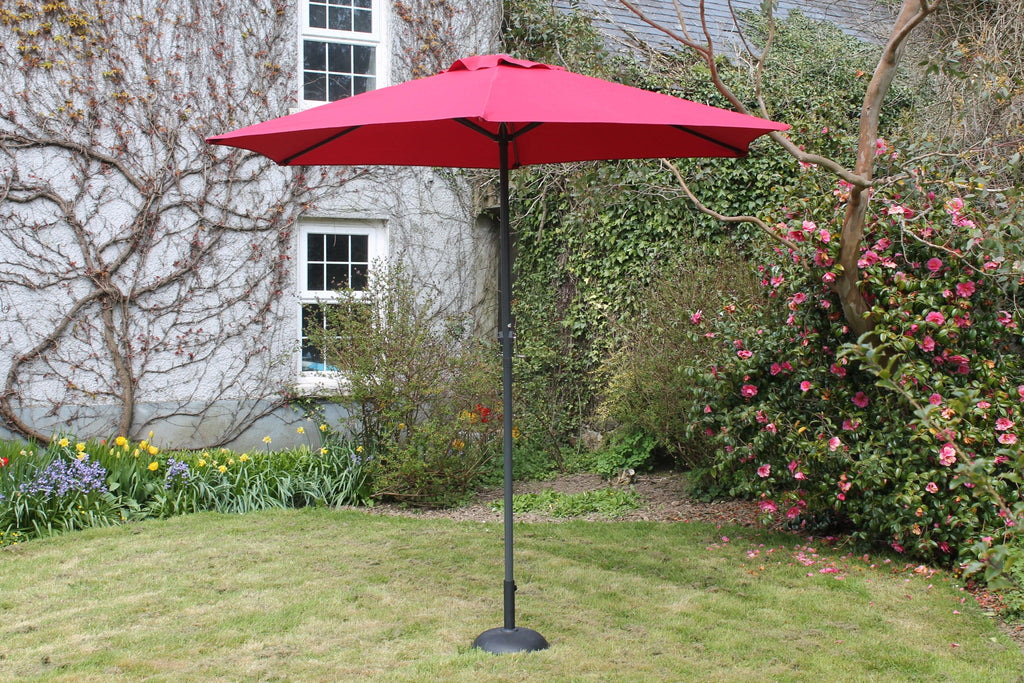 Garden Collection 2.7 M Steel Parasol With Crank Red - General Hardware Supplies Homevalue