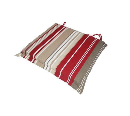Garden Collection 2 Seat Pads 5Cm Valance Red Stripe - General Hardware Supplies Homevalue