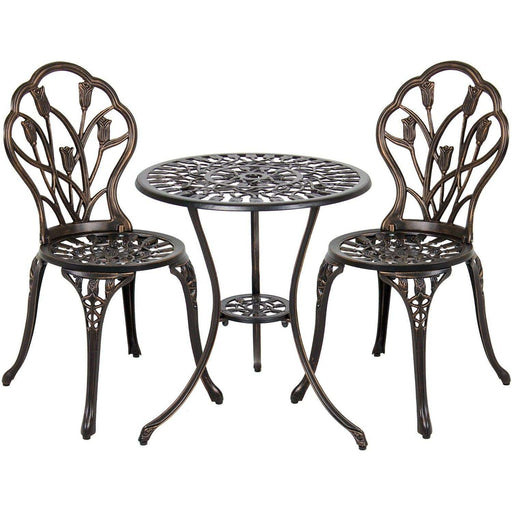 Garden Collection Victorian Style Bronze Bistro Set - General Hardware Supplies Homevalue