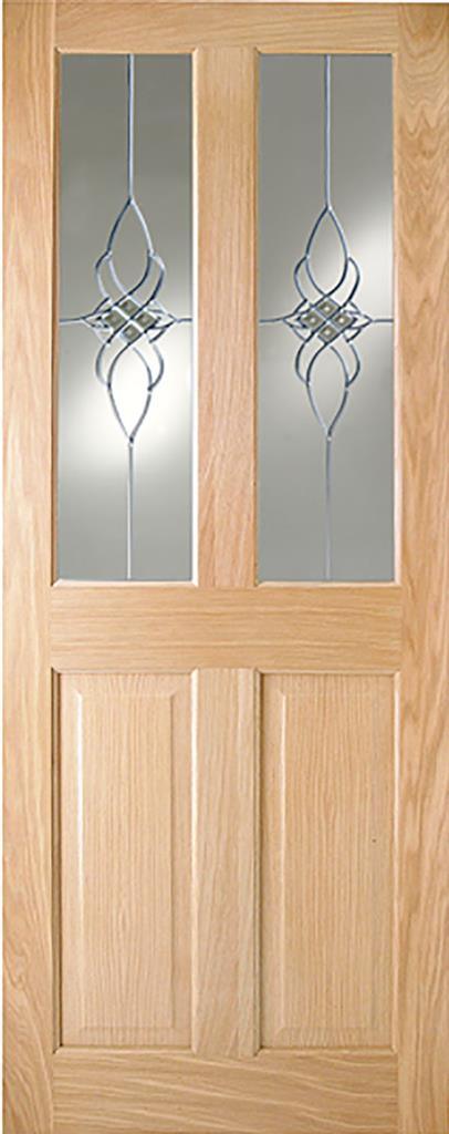 Indoors Addison Pf 4P Oak Door Tintern Glass 80X32 - General Hardware Supplies Homevalue