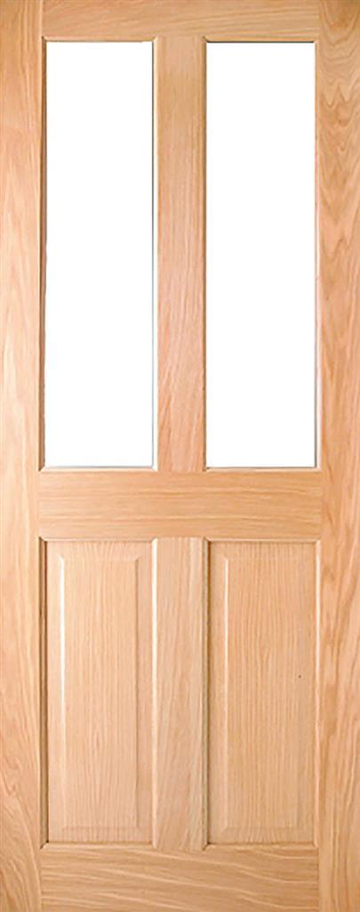 Indoors Addison Pre-Fin Oak 2-Lite Unglazed Door 78X28 - General Hardware Supplies Homevalue