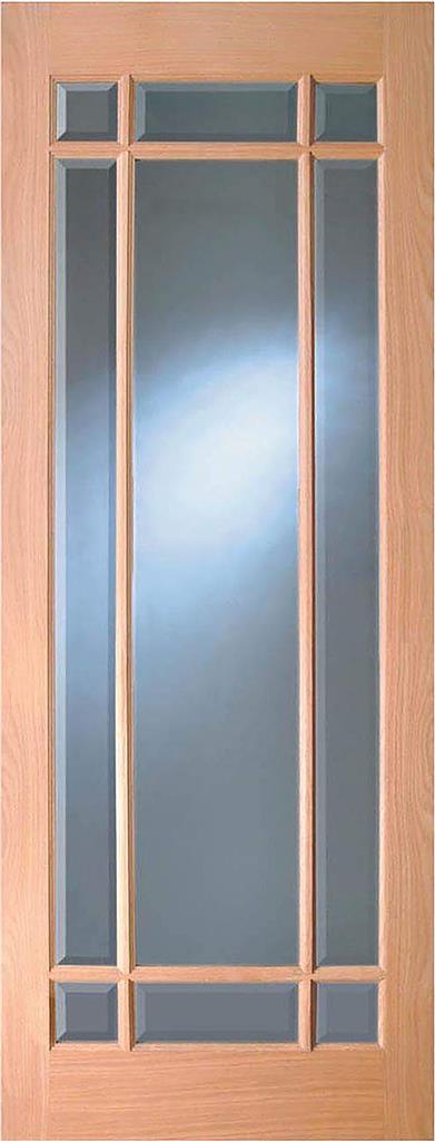 Indoors Merville Oak Bevel Glazed Door Pre-Fin 80X32 - General Hardware Supplies Homevalue