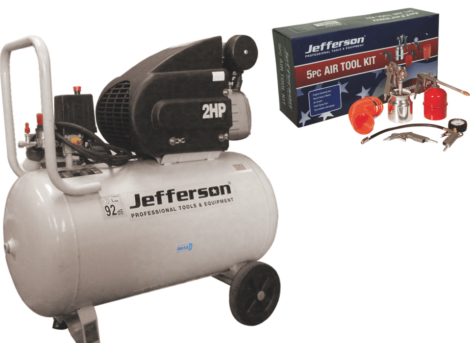 Jefferson 50 Litre 2HP Compressor 230V - General Hardware Supplies Homevalue