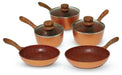 JML Copper Stone Saucepan set with lids & CS pan set - General Hardware Supplies Homevalue
