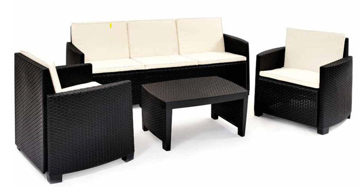 Lipari 4 Piece Rattan Set Anthracite — General Hardware Supplies Homevalue