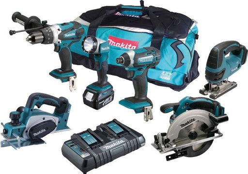 Makita DLX6067 18v 6 Piece Kit with 3x5.0ah Batteries - General Hardware Supplies Homevalue