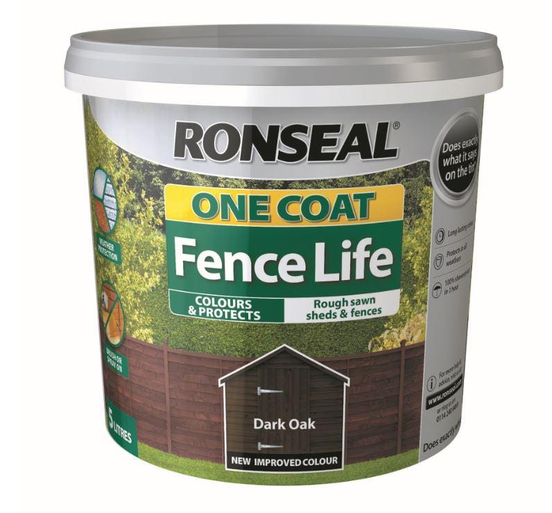 One Coat Fencelife Dark Oak 5Lt - General Hardware Supplies Homevalue