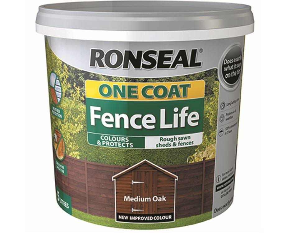 One Coat Fencelife Medium Oak 5Lt - General Hardware Supplies Homevalue