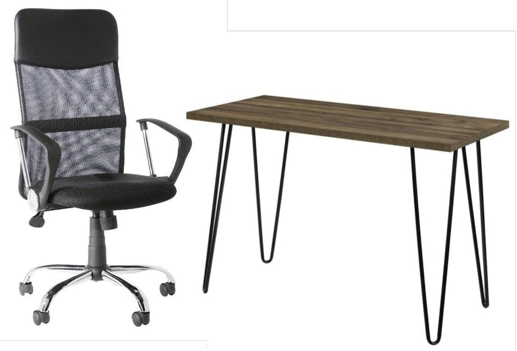 Owen Retro Desk Walnut with Orlando Chair - General Hardware Supplies Homevalue