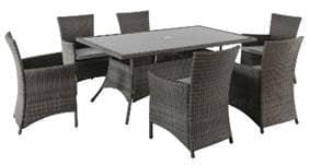 Polywood 6 Seater Rattan Dining Set - General Hardware Supplies Homevalue