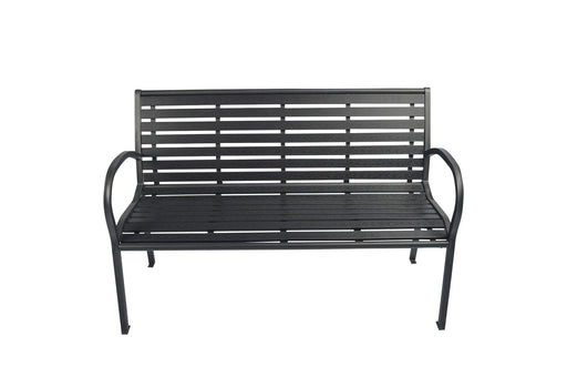 Polywood Slatted Black Bench - General Hardware Supplies Homevalue