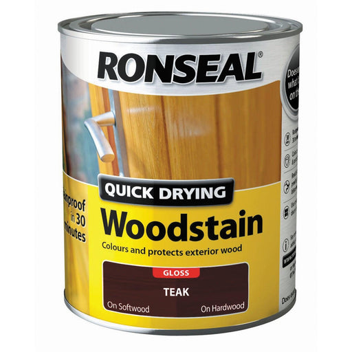 Quick Drying Woodstain 750ml Teak Gloss - General Hardware Supplies Homevalue