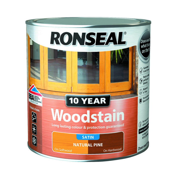 Ronseal 10 Year Woodstain Natural Pine 2-5L - General Hardware Supplies Homevalue