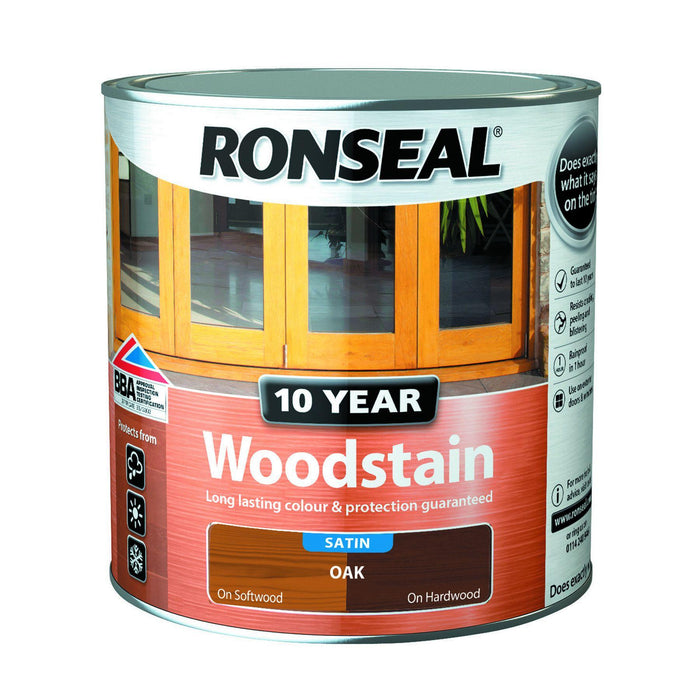Ronseal 10 Year Woodstain Oak 250ml - General Hardware Supplies Homevalue