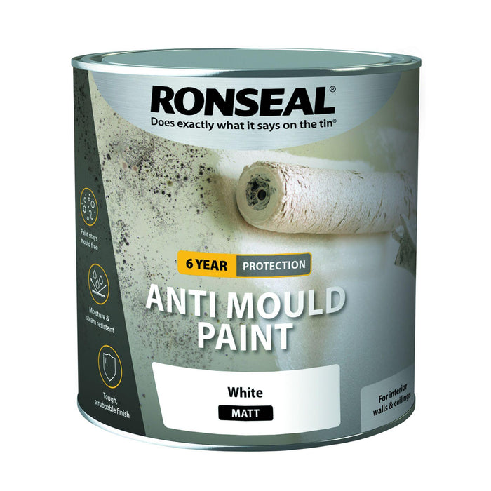 Ronseal 6 Year Anti Mould Paint Matt 2-5L - General Hardware Supplies Homevalue