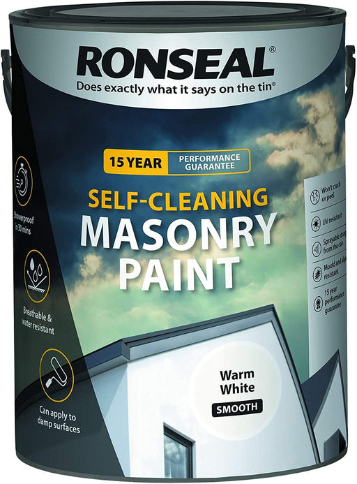 Ronseal All Weather Protection Masonry Paint Warm White 10L - General Hardware Supplies Homevalue