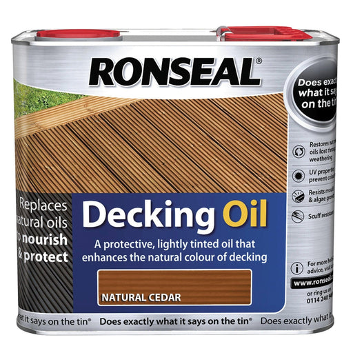 Ronseal Decking Oil 2.5L Natural Cedar - General Hardware Supplies Homevalue