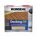 Ronseal Decking Oil 2.5L Natural - General Hardware Supplies Homevalue
