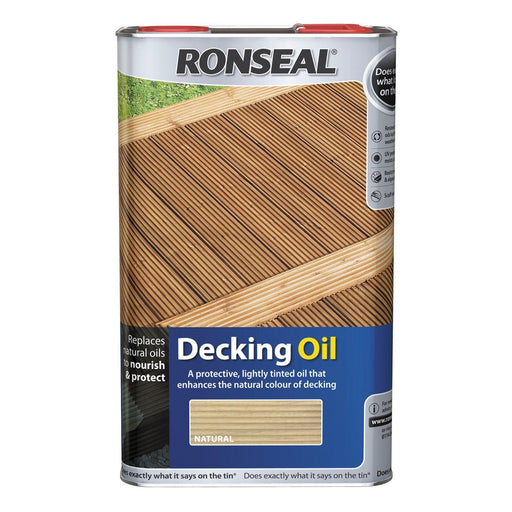 Ronseal Decking Oil 5L Natural - General Hardware Supplies Homevalue