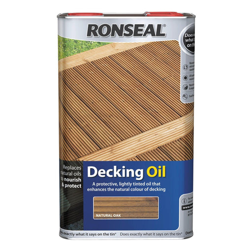 Ronseal Decking Oil 5L Natural Oak - General Hardware Supplies Homevalue
