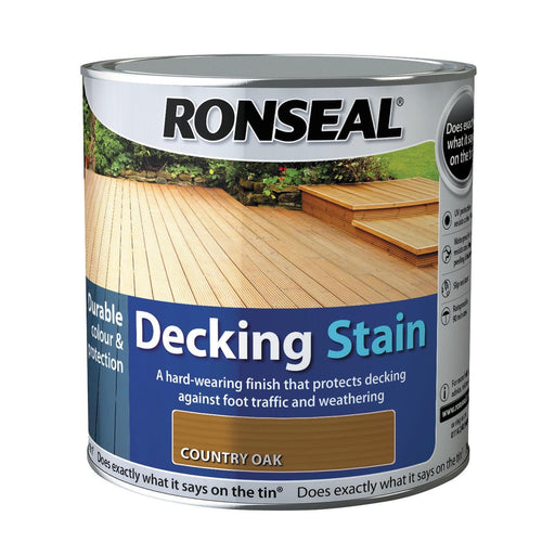 Ronseal Decking Stain 2.5L Country Oak - General Hardware Supplies Homevalue