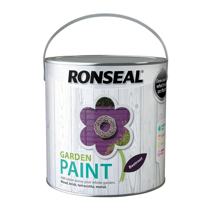 Ronseal Garden Paint 2.5L Beetroot - General Hardware Supplies Homevalue