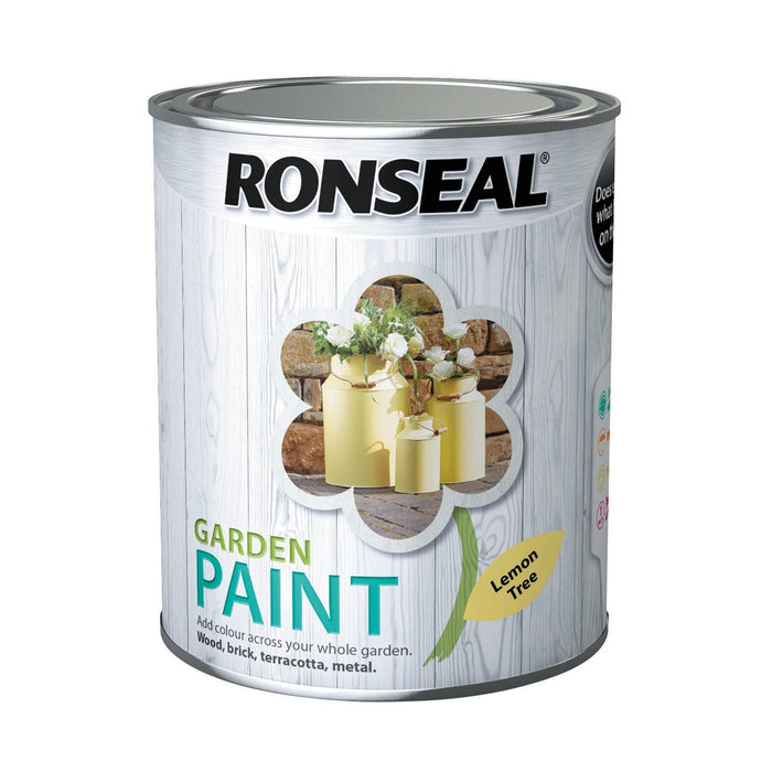 Ronseal Garden Paint 750ml Lemon Tree - General Hardware Supplies Homevalue