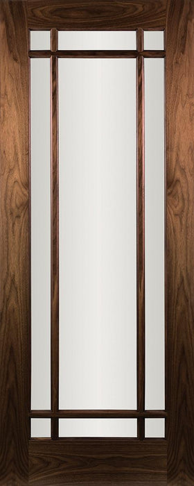 Seadec-Walnut-Walnut-Arizona-Clear-9-Panel-Door - General Hardware Supplies Homevalue