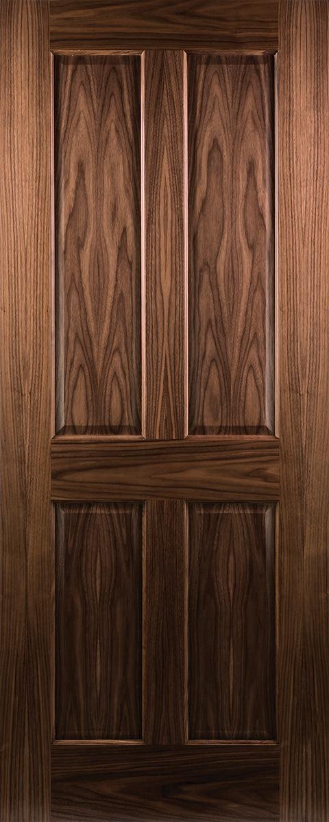 Seadec-Walnut-Walnut-Kingscourt-4-Panel-Door - General Hardware Supplies Homevalue
