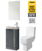 Sonas 45 Prague Floor Gloss Grey Unit & Tap & S600 Wc - *Special Offer - General Hardware Supplies Homevalue