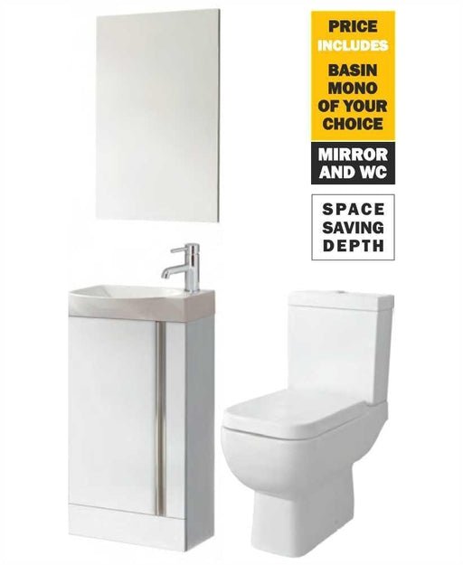 Sonas 45 Prague Floor White Unit & Tap & S600 Wc - *Special Offer - General Hardware Supplies Homevalue