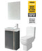 Sonas 45 Prague Wall Hung Gloss Grey Unit & Tap & S600 Wc - *Special Offer - General Hardware Supplies Homevalue