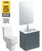 Sonas 50 Paris Wall Hung 2 Drawers Gloss Grey Unit & Tap & S600 Wc - *Special Offer - General Hardware Supplies Homevalue