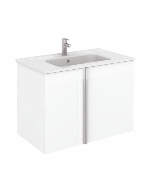 Sonas Avila White Wall Hung 80cm Vanity Unit and Slim Basin - General Hardware Supplies Homevalue