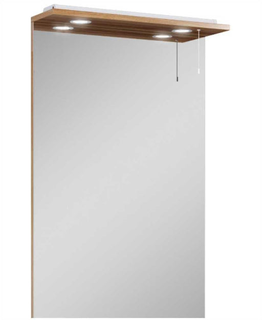 Sonas Belmont 60cm Walnut LED Mirror - General Hardware Supplies Homevalue