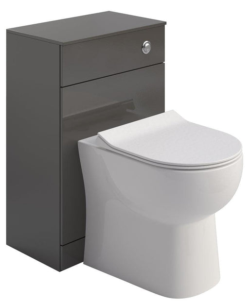 Sonas Belmont Back to Wall WC Unit Gloss Grey - General Hardware Supplies Homevalue