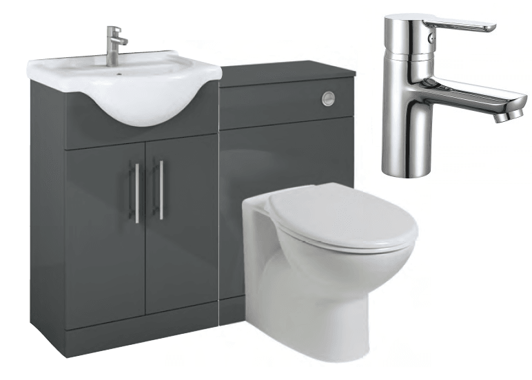 Sonas Belmont Gloss Grey Vanity Pack-Nena - *Special Offer - General Hardware Supplies Homevalue