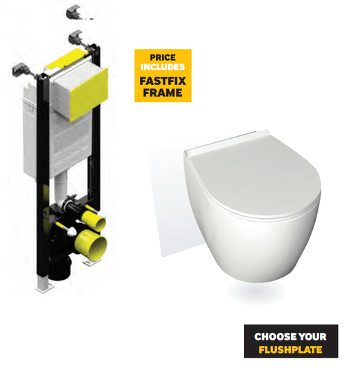 Sonas Reflections Wc With Fastfix Frame  - *Special Offer - General Hardware Supplies Homevalue