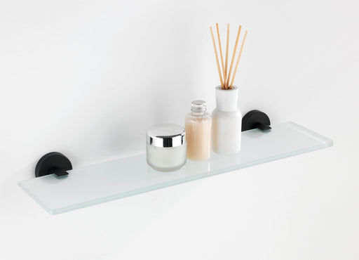 Wenko Bosio Black Glass Shelf - General Hardware Supplies Homevalue